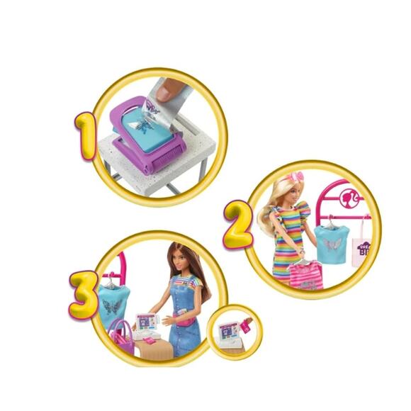 Barbie Make & Sell Boutique Playset With Brunette Doll NWT - Picture 6 of 8